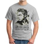 Om3 - James Dean - Life And Death - T-Shirt Legends James Byron Usa Rockabilly, 3xl, Heather Grey