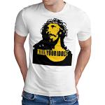 OM3® Kill Your Idols T-Shirt | Herren | 90s Jesus Hard Rock Punk Grunge Music Band | Weiß, L