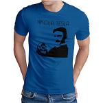 Om3 - Nikola Tesla - T-Shirt Physics Power Nerd Elektric Geek Energie Emo, Xl, Royal Blue