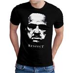 Om3 - Pate Respect - T-Shirt Mafia Marlon Brando The Godfather New York, S, Black