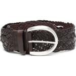 Orciani braided-strap leather belt - Brown