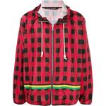 Palm Angels check-print hooded jacket - Red