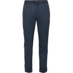 Chinos With An Elasticated Waistband Made Of Blended Organic Blue Esprit Collection