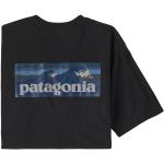 Miesten Mustat Polyesteriset Bluesign - Koon XXL Lyhythihaiset Patagonia Logo O -kaula-aukkoiset Kestävän muodin Surffishortsit 