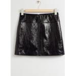 Patent Leather Mini Skirt - Black