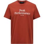 Miesten Punaiset Ekologisesti tuotetut Koon S Lyhythihaiset Peak Performance O -kaula-aukkoiset Lyhythihaiset t-paidat 