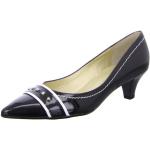 Peter Kaiser DELORI 40113/534 Kidden Heel Black Vit Vitamin White Quilted Patent Leather Court Shoes - multicolour - 7