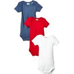 Petit Bateau Baby Boys Crew Neck Short Sleeve Bodysuit - Multicoloured - 0-3 Months