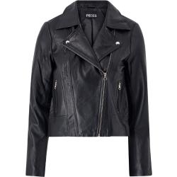 pieces - Biker-takki pcSusse Leather Jacket - Musta - 38