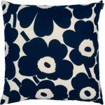 Pieni Unikko C. Cover 50X50 Home Textiles Cushions & Blankets Cushion Covers Tummansiniset Marimekko Home