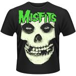 Plastic Head Herren T-Shirt Misfits Glow Jurek Skull, Schwarz, L