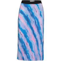 Pleated Skirt In Faded Stripe Print Blue Coster Copenhagen
