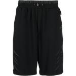 Plein Sport stripe-print jogging shorts - Black