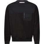 Miesten Mustat Koon M Calvin Klein Jeans O -kaula-aukkoiset Fleececollegepaidat 