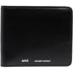 AMI Paris logo-print leather cardholder - Black