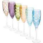 POLSPOTTEN Cuttings champagne glasses (set of 6) - Blue