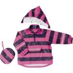 Poncho Stripes Boy's Rain Coat Pink-Purple, 92 cm