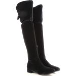 Prada Boots for Women, Booties On Sale in Outlet, Black, Velvet, 2022, 37 37.5