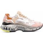 Premiata Sharkyd colour-block panelled leather sneakers - Neutrals