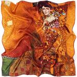 prettystern Gustav Klimt Silk Cloth, Art Nouveau Colourful Art Print Scarf, P817 Adele Bloch-Bauer I, 90 cm x 90 cm