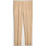 PT01 Slim Fit Pleated Linen Trousers Light Beige