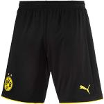 PUMA Herren Hose BVB Replica Shorts with Innerslip, schwarz-Black/Cyber Yellow, S