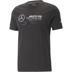 Miesten Mustat Koon XS Lyhythihaiset Puma Formula 1 Mercedes AMG Petronas Kestävän muodin Logo-t-paidat 
