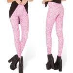 Vaaleanpunaiset Rock-tyyliset Polyesteriset Koon S Leggingsit 6 kpl 