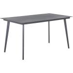 Puutarhapöytä 140x80 cm alumiininen harmaa MILETO
