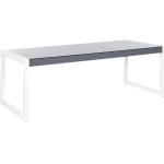 Puutarhapöytä 210x90 cm harmaa/valkoinen BACOLI