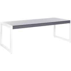 Puutarhapöytä 210x90 cm harmaa/valkoinen BACOLI