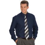 Qualityshirts Long Sleeve Plain Shirt Button Down Size 39-54, darkblue