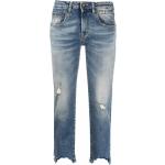 R13 distressed-finish cropped jeans - Blue