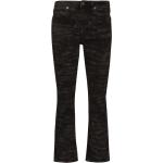 R13 Kick Fit zebra print bootcut jeans - Black