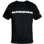 Rammstein Herren T-Shirt Offizielles Band Merchandise Fan Shirt schwarz mit weißem Front und Seiten Print (XL, Schwarz)