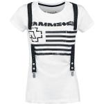 Rammstein T-paita - Suspender - S- XL - varten Naiset - Valkoinen