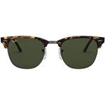 Ray-Ban Clubmaster RB3016 Unisex Adult Sunglasses (Clubmaster) - Multicoloured (frame: Havana/black, lenses: green classic 1157), size: 51 mm