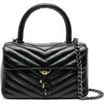 Rebecca Minkoff Edie quilted leather satchel bag - Black