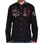 Redbridge Men's R-2131 Regular Fit Round Collar Long Sleeve Casual Shirt, Black (Black 012), S (S)