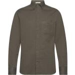 Reg Herringb Flannel Shirt Tops Shirts Casual Brown GANT