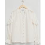 Relaxed Frill Detail Blouse - White