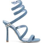 René Caovilla Cleopatra 100mm denim sandals - Blue