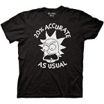 Rick and Morty Rick Sanchez Only 20% Accurate As Usual T-Shirt (Adult Small)