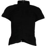 Rochas ruched short-sleeve top - Black