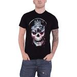 Rock Off Men's Slayer Skull Hat Regular Fit Round Collar Short Sleeve T-Shirt, Black, X-Large