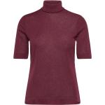 Naisten Viininpunaiset Lyhythihaiset Esprit Collection Glitter Poolokaulukselliset Lyhythihaiset t-paidat alennuksella 