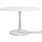 Valkoiset Klassiset Pyöreät ruokapöydät läpimitaltaan 120cm 