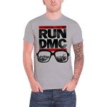 Run DMC Glasses NYC Officials Herren Nue Grau T Shirt