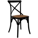 Mustat Vintage-tyyliset Koivu-puiset Selkänojalliset Lakatut Ruokapöydän tuolit 