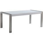 Ruokapöytä 180 x 90 cm korkeakiiltoinen valkoinen ARCTIC I